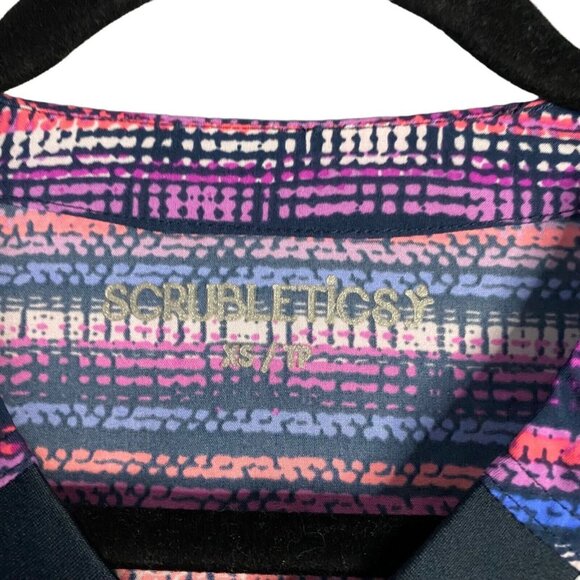 Scrubletics Women's Patterned Short Sleeve Scrub Top - Picture 5 of 8